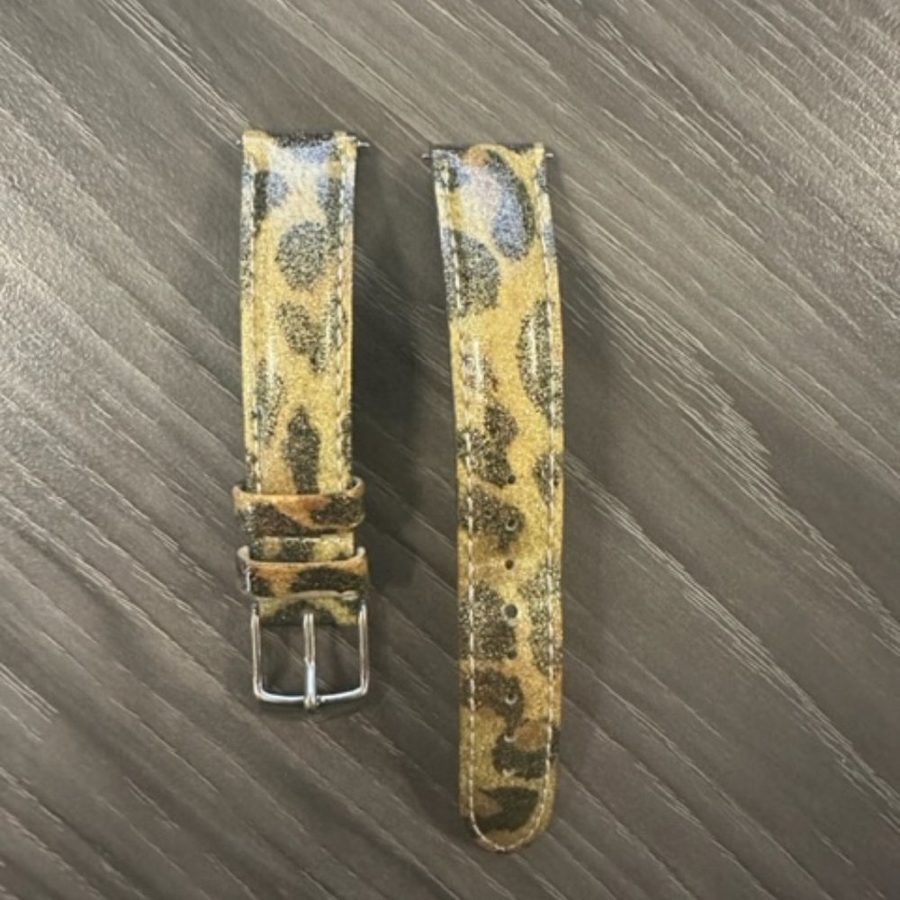 Michele 16mm Iridescent Calf Leather Strap